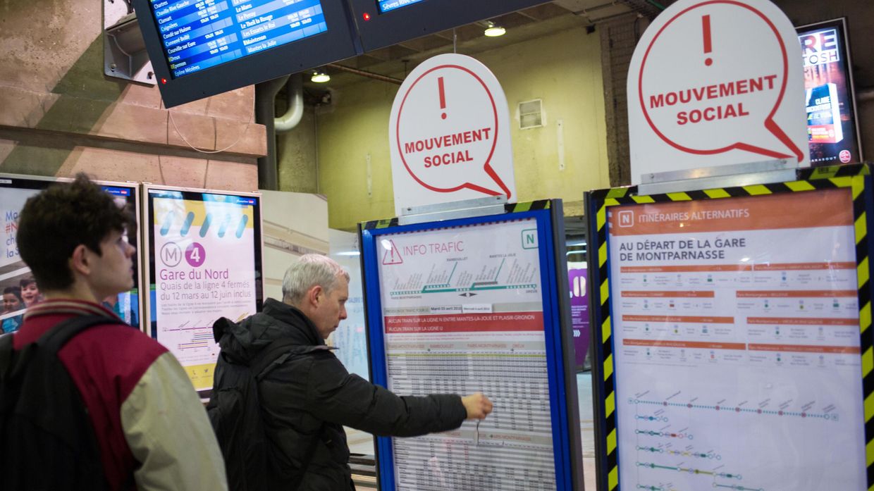 Забастовка работников железных дорог во Франции