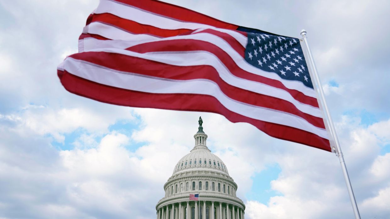 Здание Конгресса США на Капитолийском холме в Вашингтоне