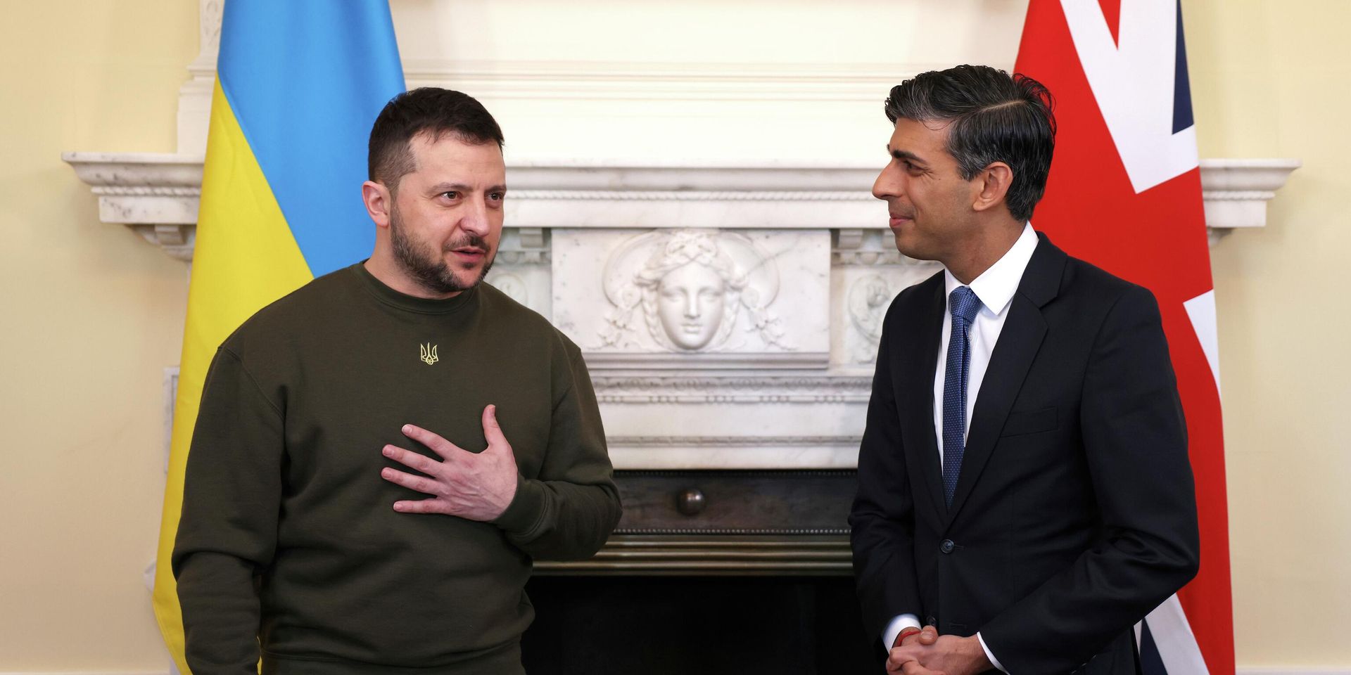 Президент Украины Владимир Зеленский и премьер-министр Великобритании Риши Сунак в Лондоне, Великобритания. 8 февраля 2023 года - ИноСМИ, 1920, 16.03.2023