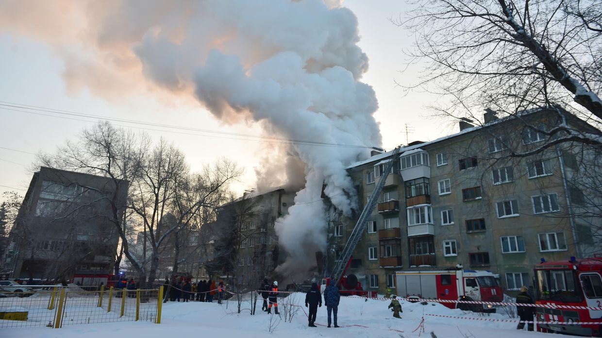 Взрыв газа в жилом доме в Новосибирске