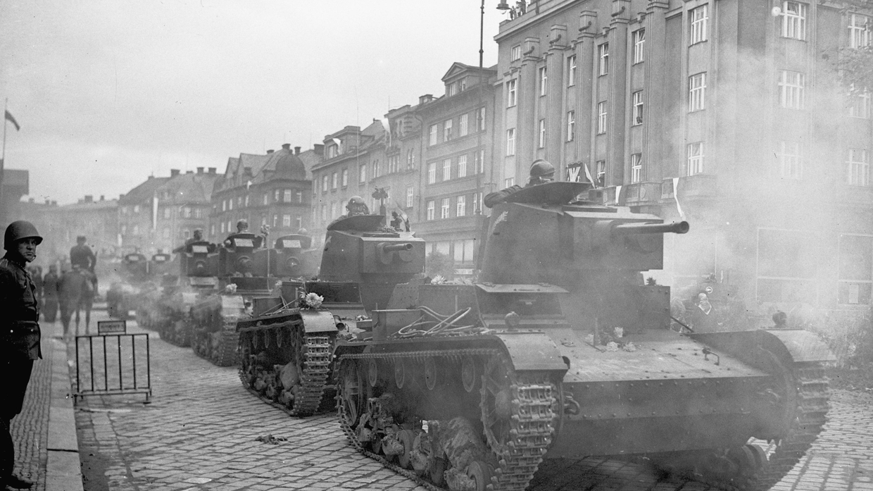 Польская армия производит захват Тешинской Силезии в 1938 году