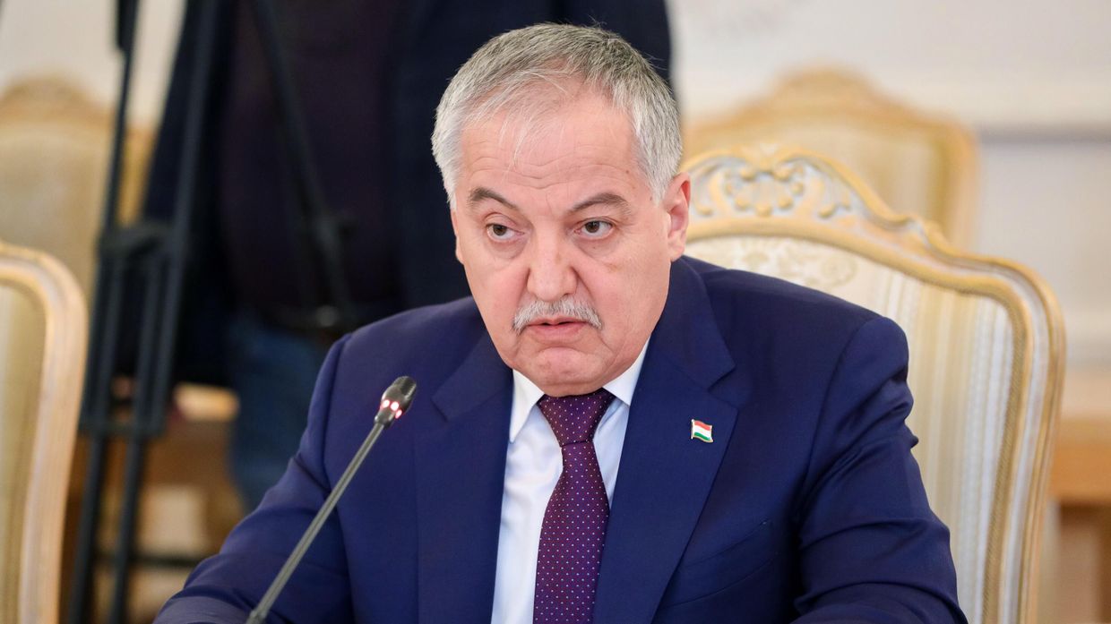 Встреча глав МИД РФ и Таджикистана С. Лаврова и С. Мухриддина