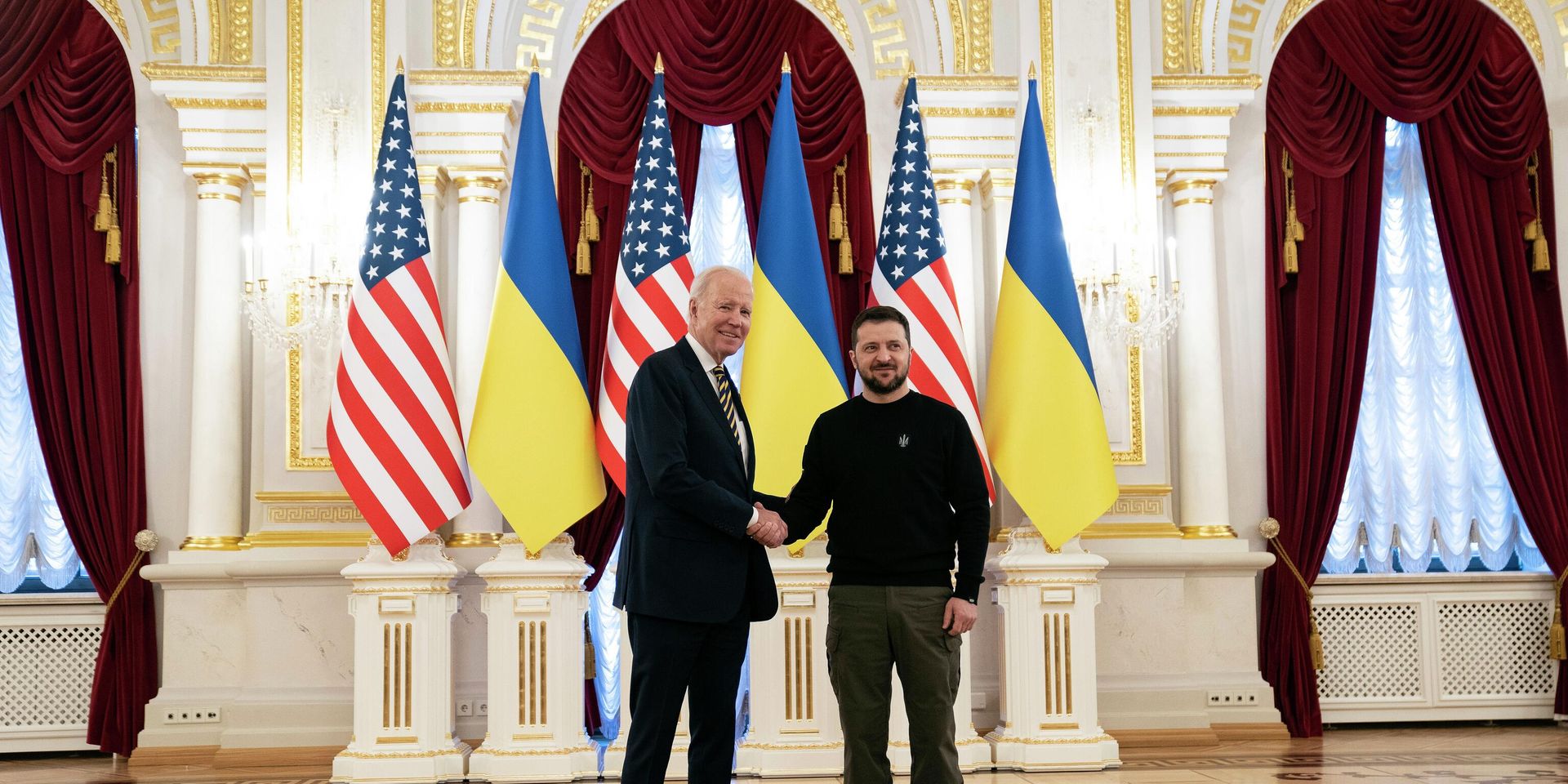 Президент США Джо Байден и Владимир Зеленский в Киеве, Украина. 20 февраля 2023 года - ИноСМИ, 1920, 11.06.2023