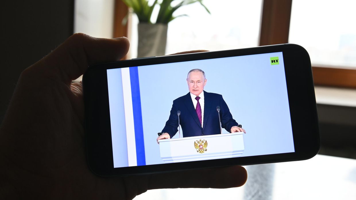Трансляция послания президента РФ В. Путина