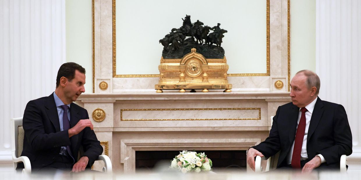 Переговоры президента РФ В. Путина с президентом Сирии Б. Асадом