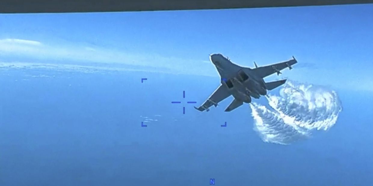 Опубликовано предполагаемое видео ЧП с американским БПЛА над Черным морем