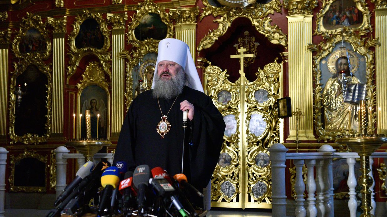 Брифинг митрополита УПЦ Павла после обыска СБУ