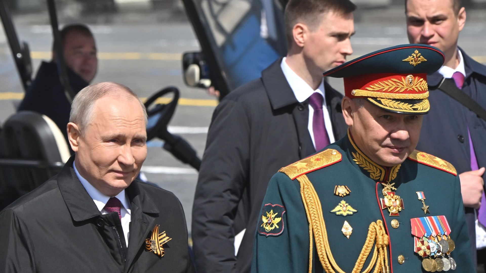 Президент РФ В. Путин и председатель правительства М. Мишустин на параде Победы в Москве - ИноСМИ, 1920, 03.05.2024