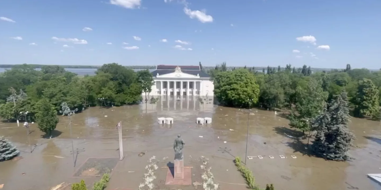Наводнение после прорыва дамбы Каховской ГЭС
