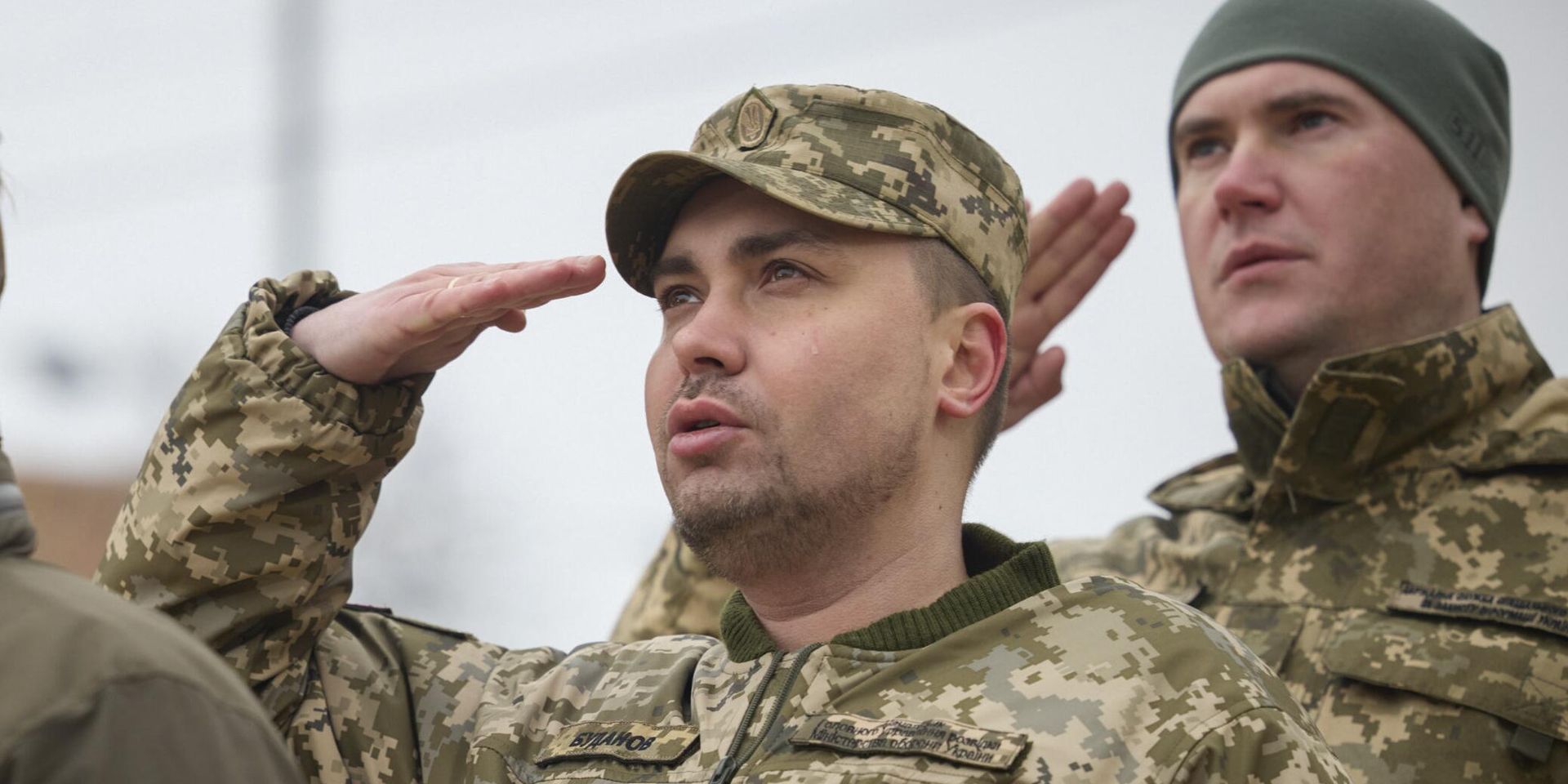 Генерал-майор Кирилл Буданов, начальник Главного управления разведки Министерства обороны Украины (в центре), присутствует на памятном мероприятии по случаю годовщины конфликта между Россией и Украиной в Киеве, Украина, пятница, 24 февраля 2023 года. - ИноСМИ, 1920, 18.09.2023