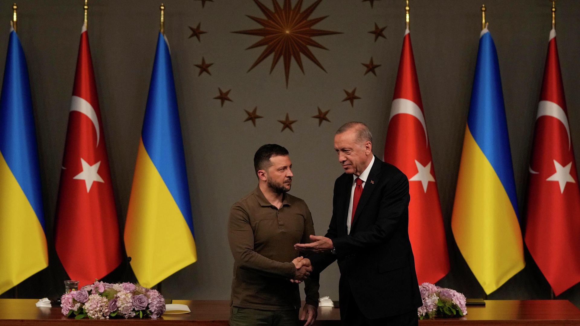 Президент Турции Реджеп Тайип Эрдоган и президент Украины Владимир Зеленский - ИноСМИ, 1920, 25.07.2023