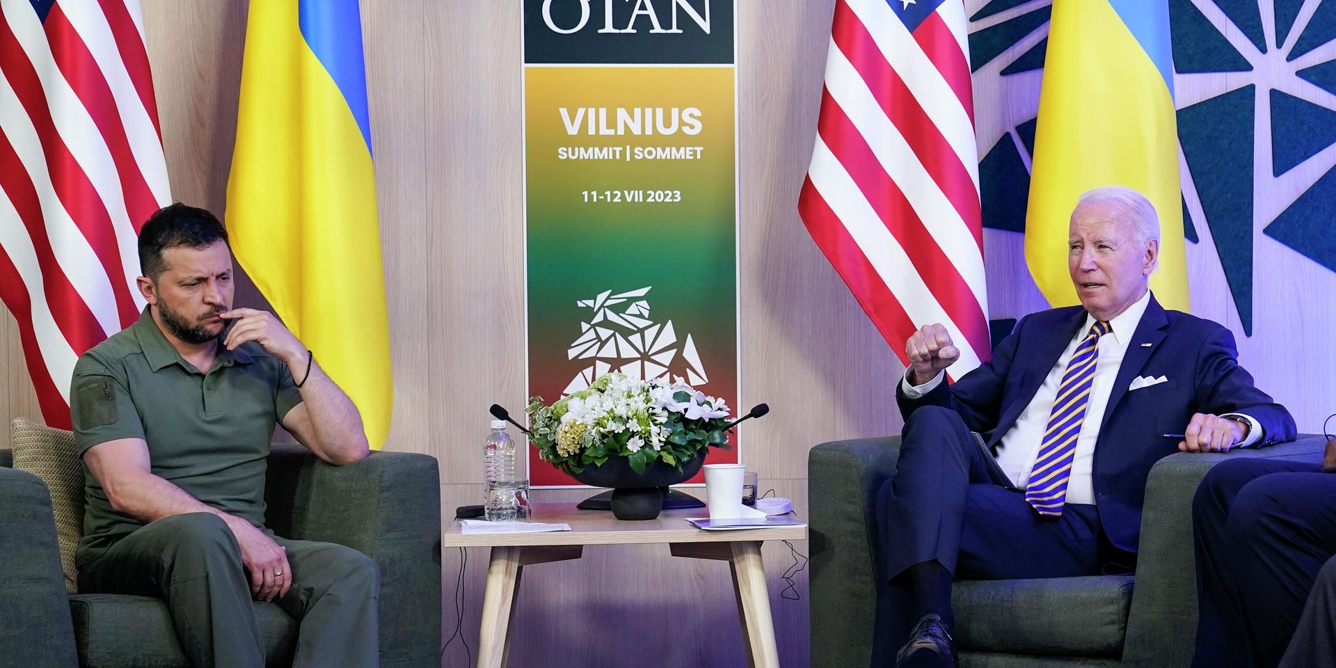 Президент США Джо Байден и Владимир Зеленский на саммите НАТО в Вильнюсе - ИноСМИ, 1920, 16.11.2024