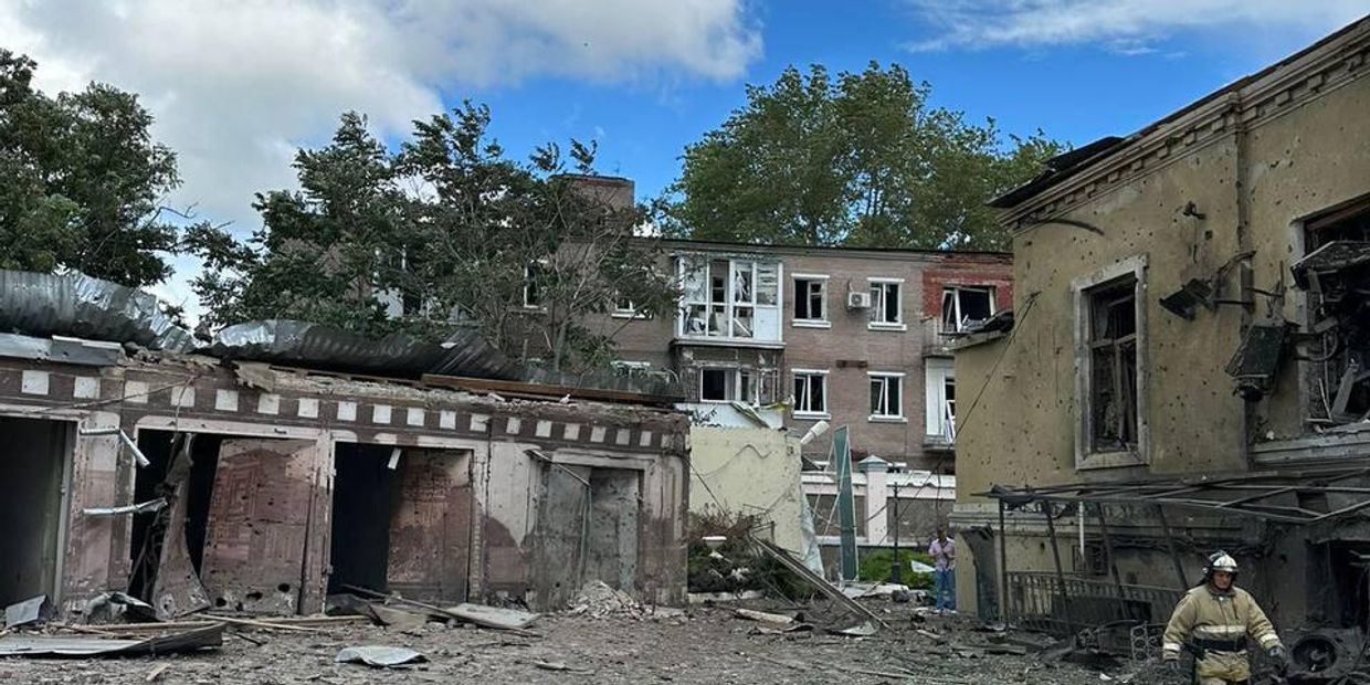 Последствия взрыва в центре Таганрога 