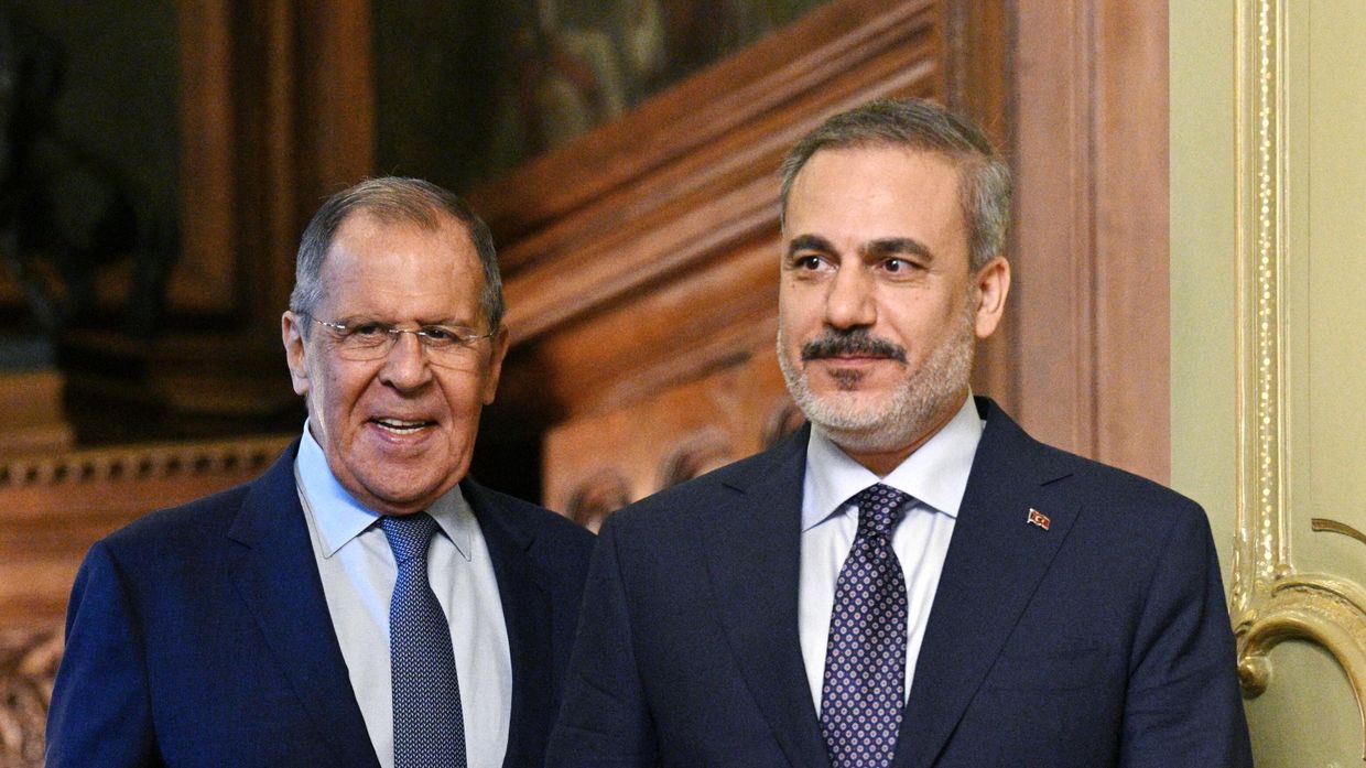 Встреча глав МИД РФ и Турции С. Лаврова и Х. Фидана