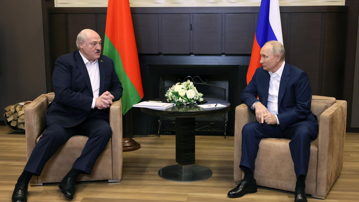 Встреча президента РФ В. Путина с президентом Белоруссии А. Лукашенко