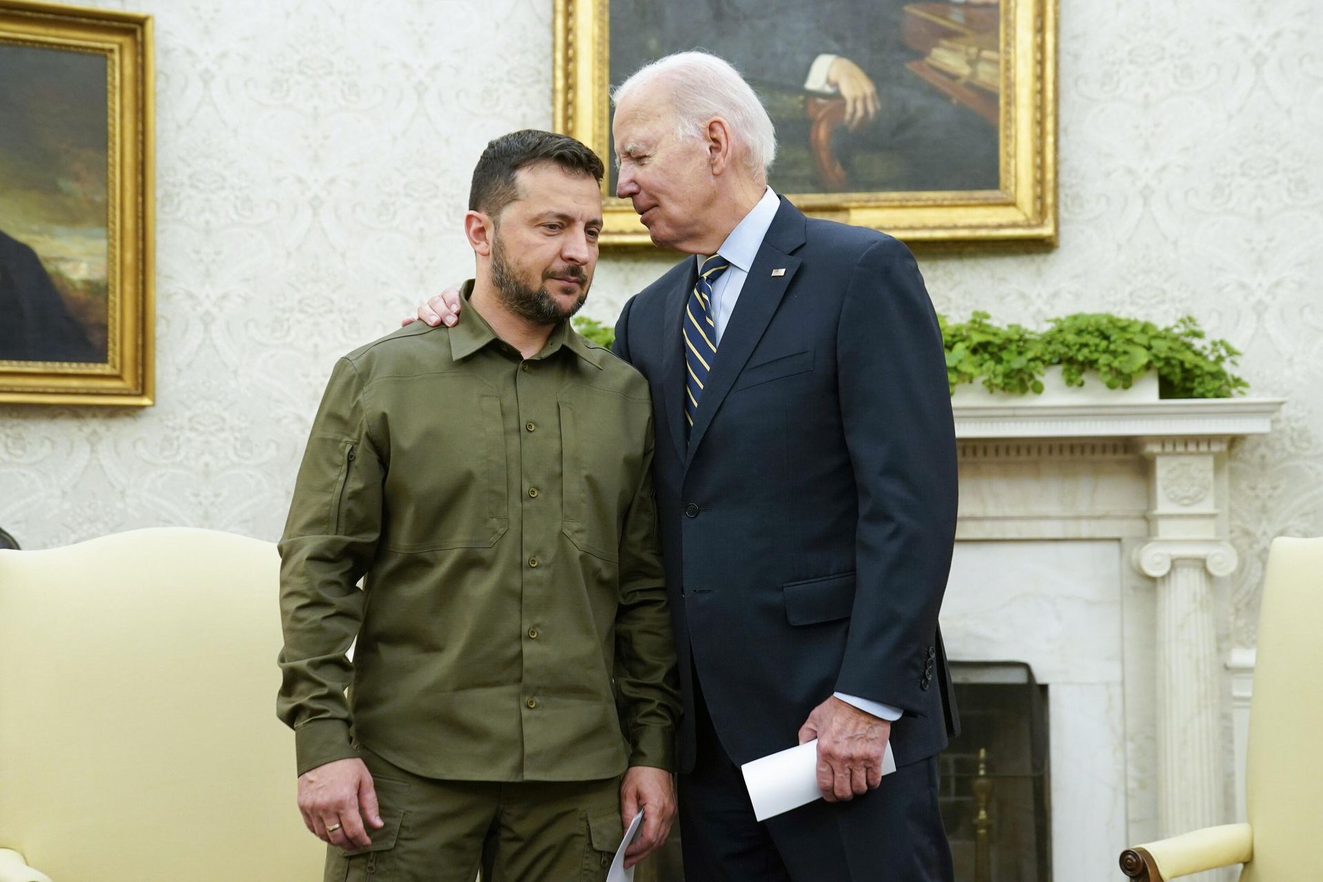 Президент Украины Владимир Зеленский во время встречи с президентом США Джо Байденом в Белом доме - ИноСМИ, 1920, 31.03.2026