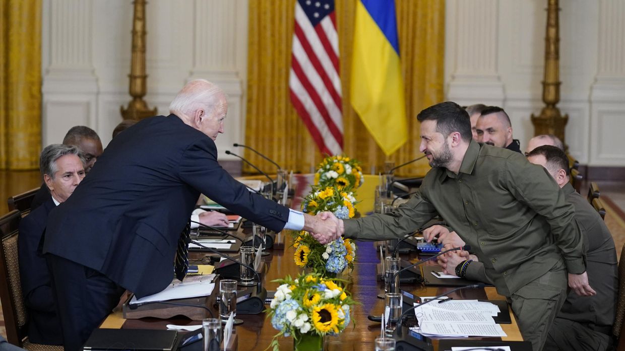 Президент Украины Владимир Зеленский во время встречи с президентом США Джо Байденом в Белом доме. 21 сентября 2023 года