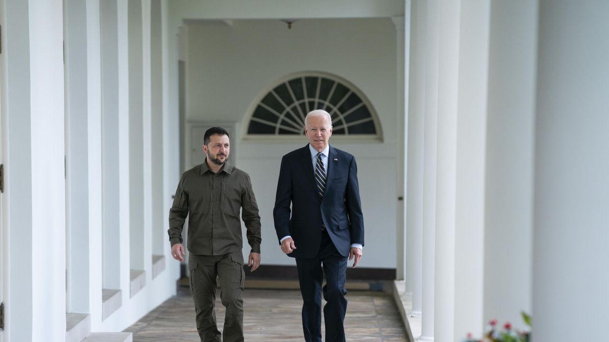 Президент Украины Владимир Зеленский во время встречи с президентом США Джо Байденом в Белом доме. 21 сентября 2023 года