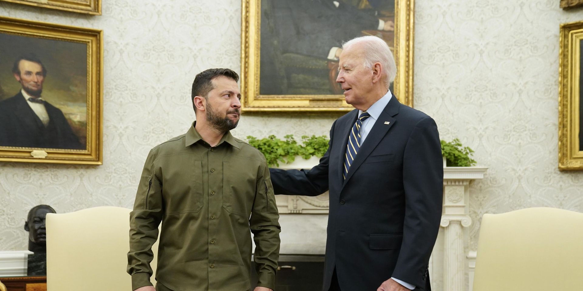 Владимир Зеленский во время встречи с президентом США Джо Байденом в Белом доме. 21 сентября 2023 года - ИноСМИ, 1920, 26.10.2024