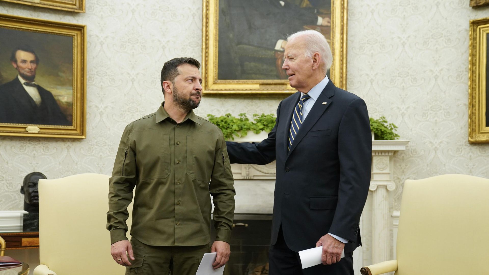 Президент Украины Владимир Зеленский во время встречи с президентом США Джо Байденом в Белом доме. 21 сентября 2023 года - ИноСМИ, 1920, 11.12.2023
