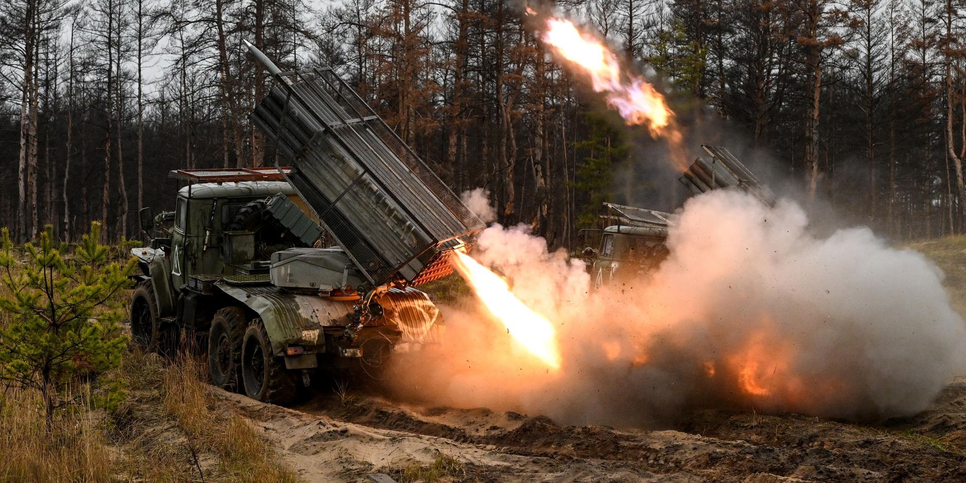 Боевая работа расчетов РСЗО БМ-21 Град гвардейского мотострелкового полка ЦВО на Краснолиманском направлении СВО - ИноСМИ, 1920, 27.12.2023