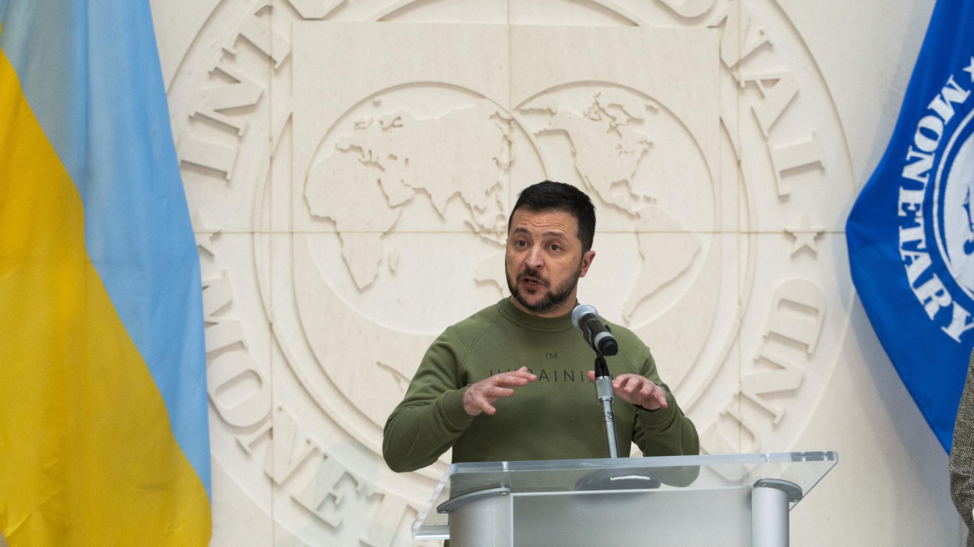 Президент Украины Владимир Зеленский в штаб-квартире МВФ в Вашингтоне. 11 декабря 2023 года - ИноСМИ, 1920, 12.12.2023