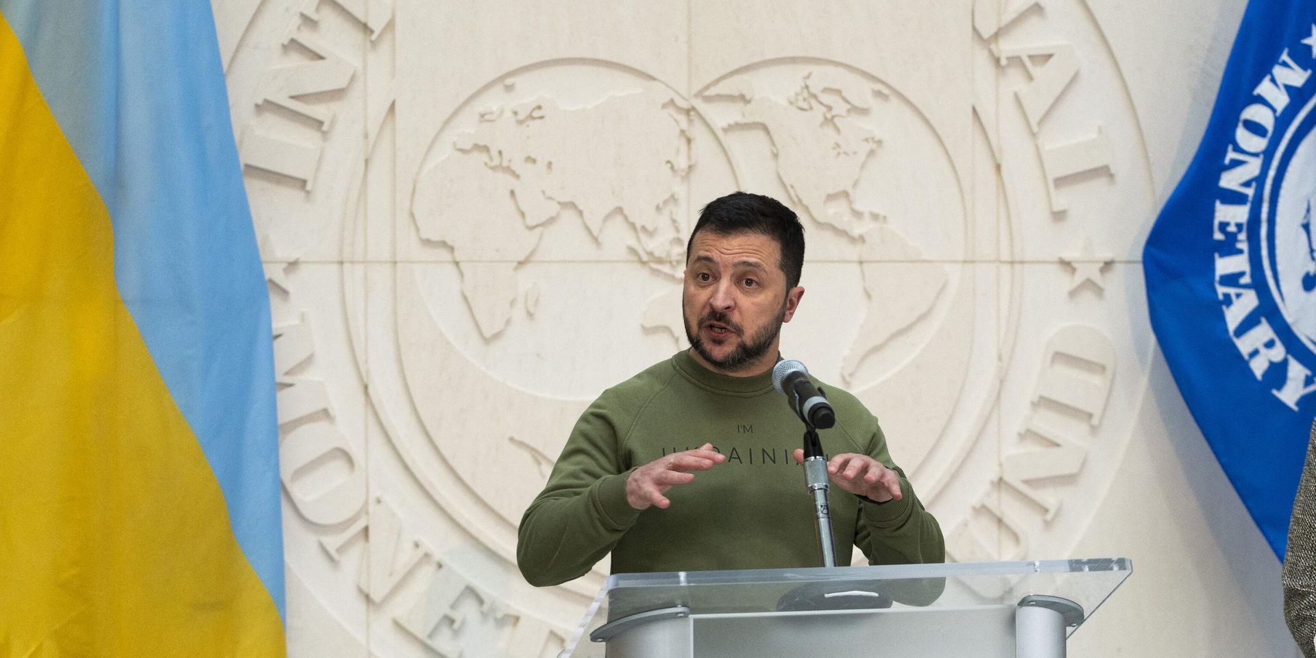 Президент Украины Владимир Зеленский в штаб-квартире МВФ в Вашингтоне. 11 декабря 2023 года - ИноСМИ, 1920, 12.12.2023