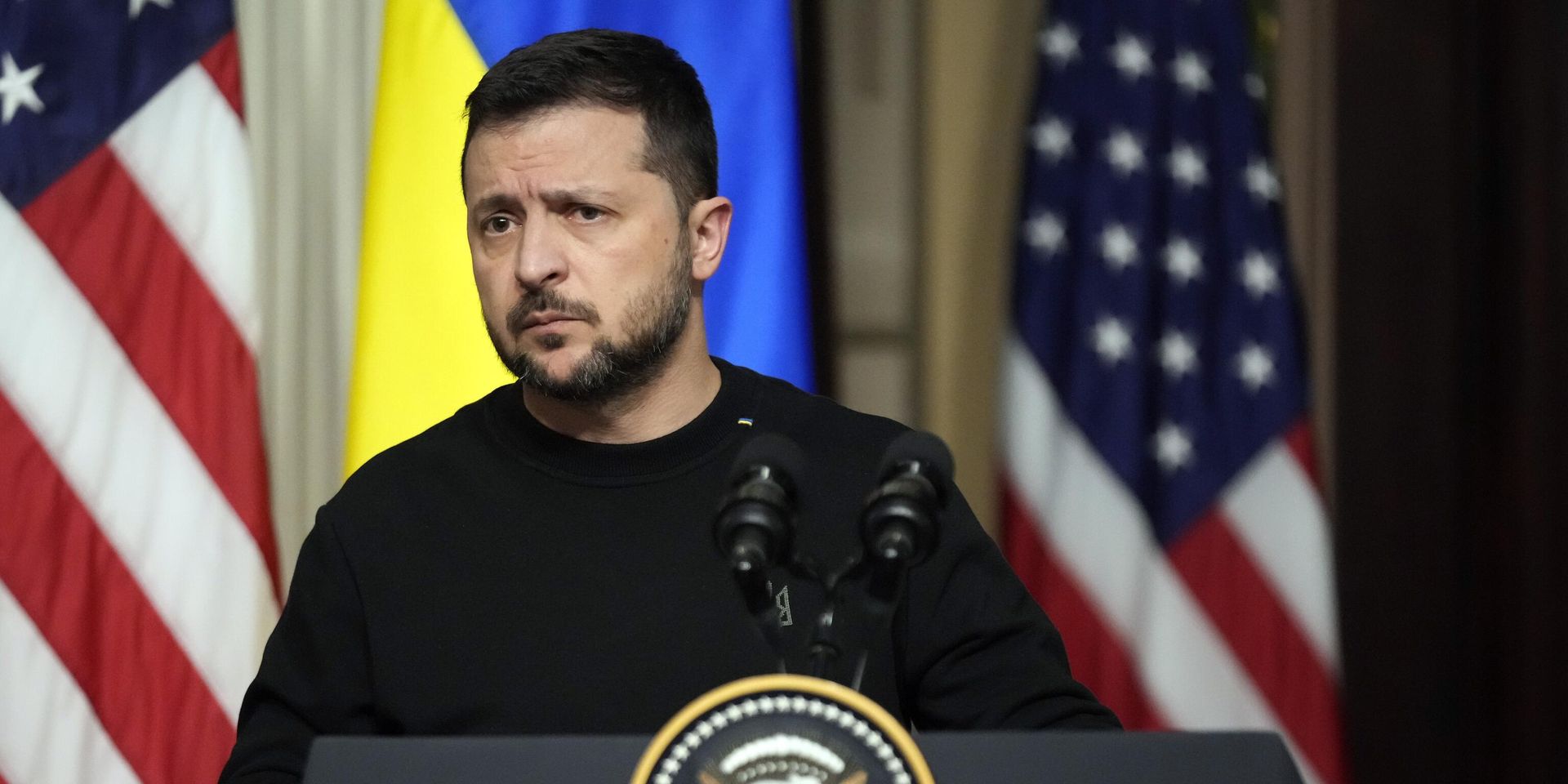 Президент Украины Владимир Зеленский во время пресс-конференции в Белом доме в Вашингтоне - ИноСМИ, 1920, 21.12.2023