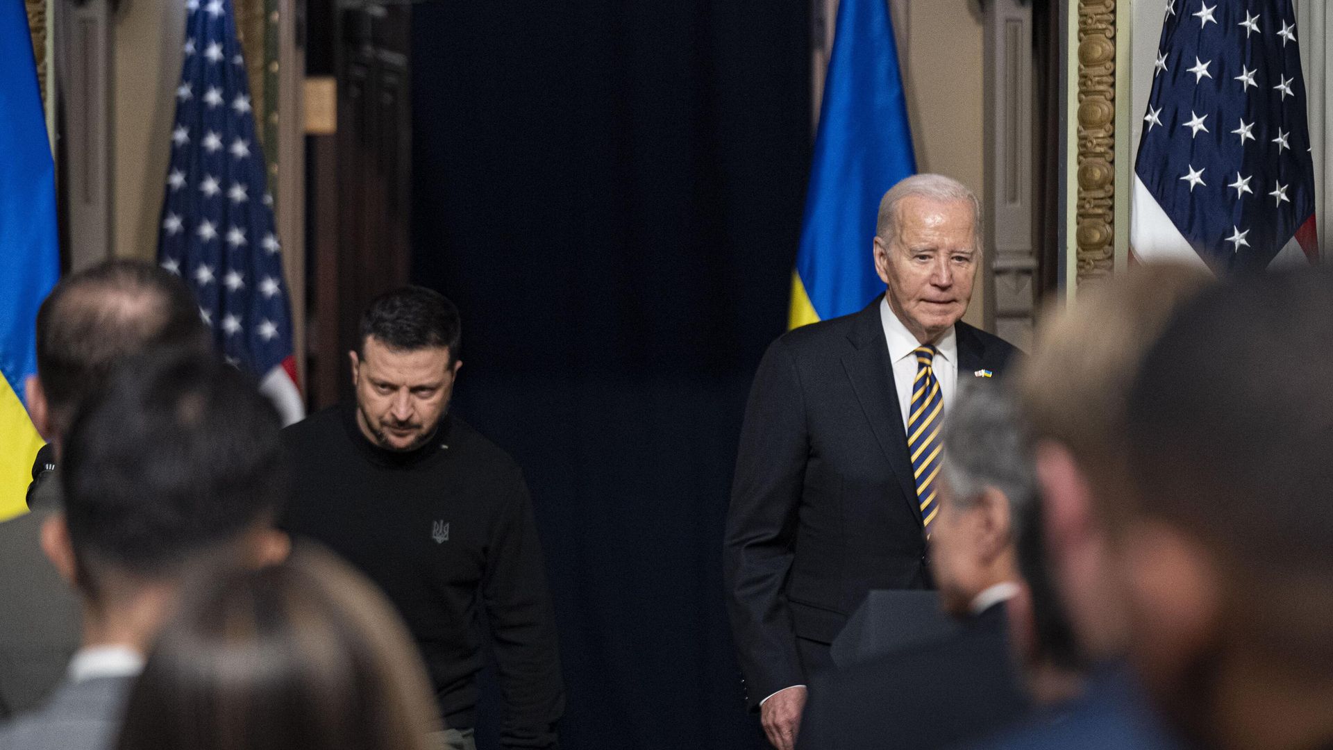 Президент Украины Владимир Зеленский и президент США Джо Байден во время пресс-конференции в Белом доме в Вашингтоне - ИноСМИ, 1920, 04.06.2024