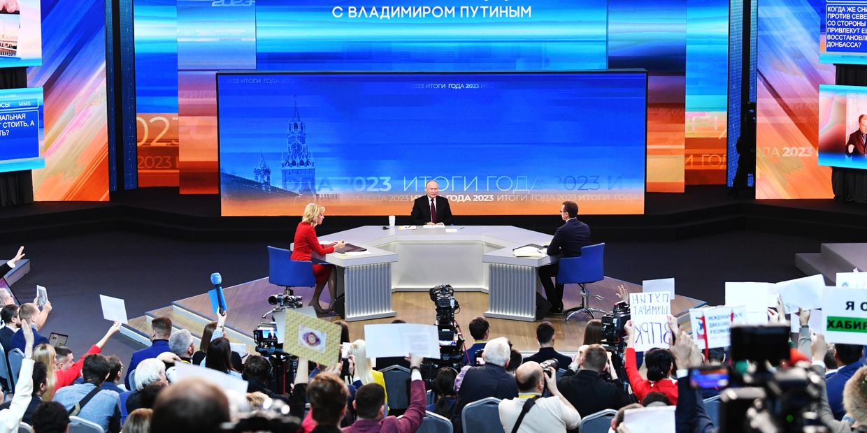 Прямая линия и большая пресс-конференция президента РФ В. Путина