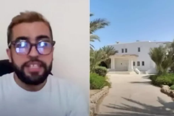 Кадр из YouTube-видео: Мохаммед аль-Алави расследовал покупку роскошной виллы, принадлежащей семье Зеленского