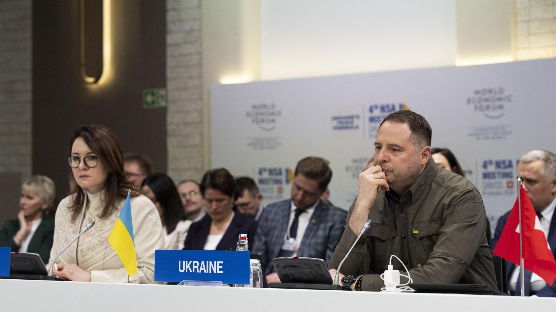 Руководитель офиса президента Украины Андрей Ермак на заседании советников национальной безопасности по формуле мира для Украины в Давосе - ИноСМИ, 1920, 15.01.2024