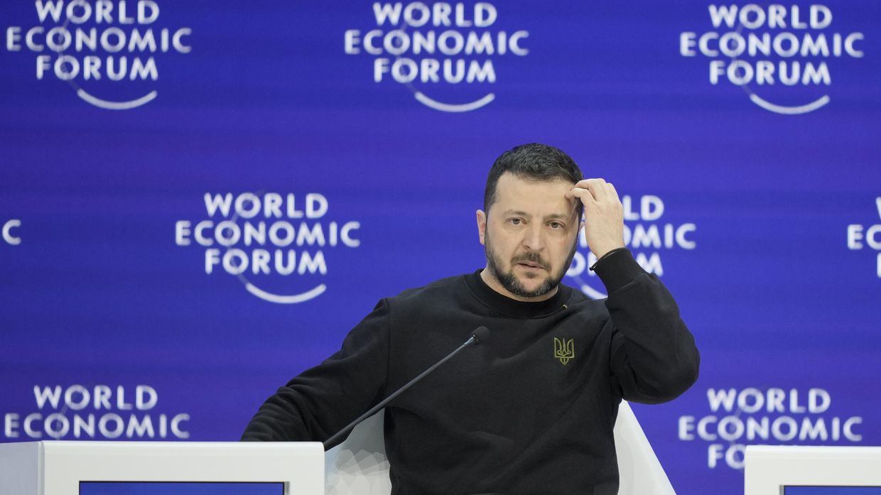 Президент Украины Владимир Зеленский в Давосе. 16 января 2024 года