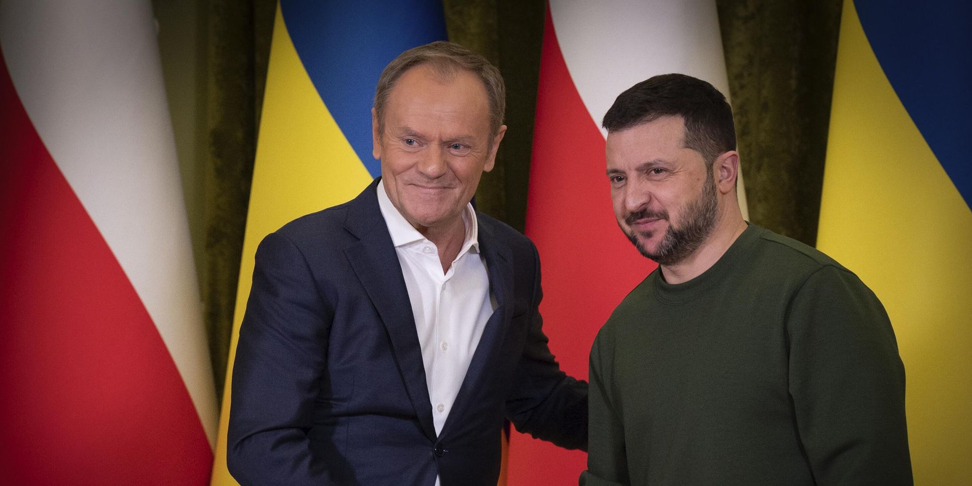 Премьер-министр Польши Дональд Туск и президент Украины Владимир Зеленский на встрече в Киеве - ИноСМИ, 1920, 08.07.2026