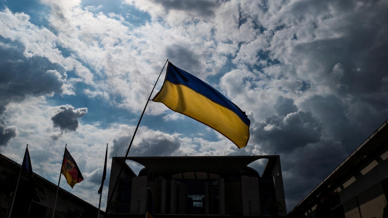 Флаг Украины в Берлине, Германия