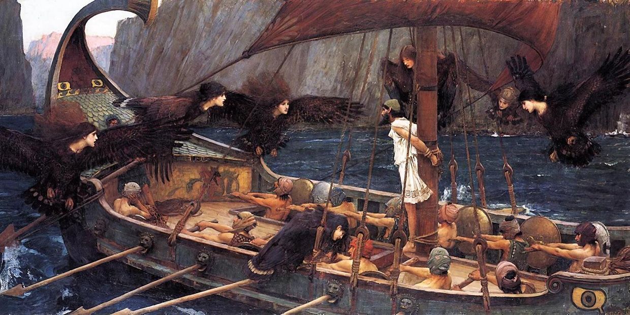 Картина Одиссей и сирены, 1891