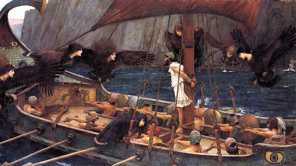Картина Одиссей и сирены, 1891