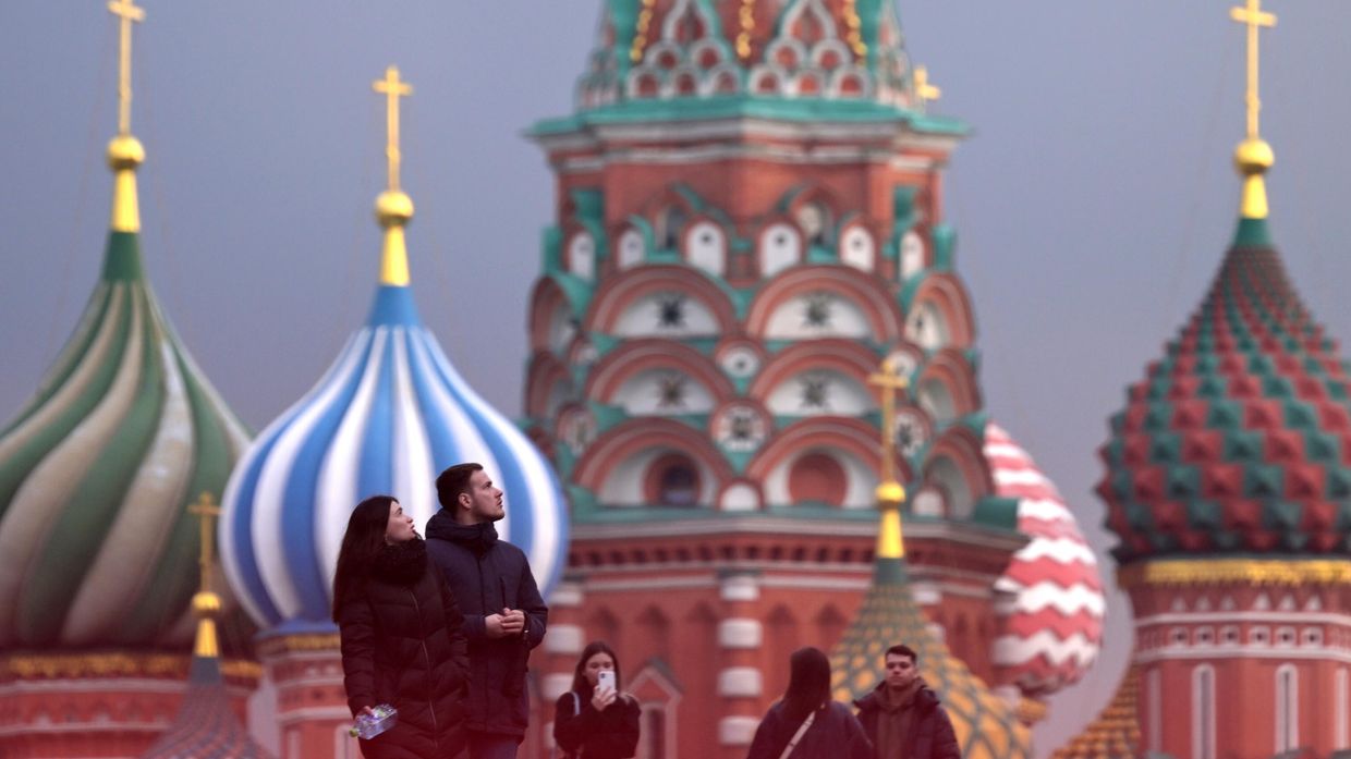 На Красной площади в Москве.