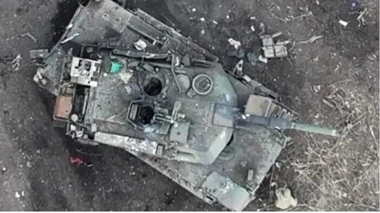 Второй подбитый украинский танк M-1 Abrams