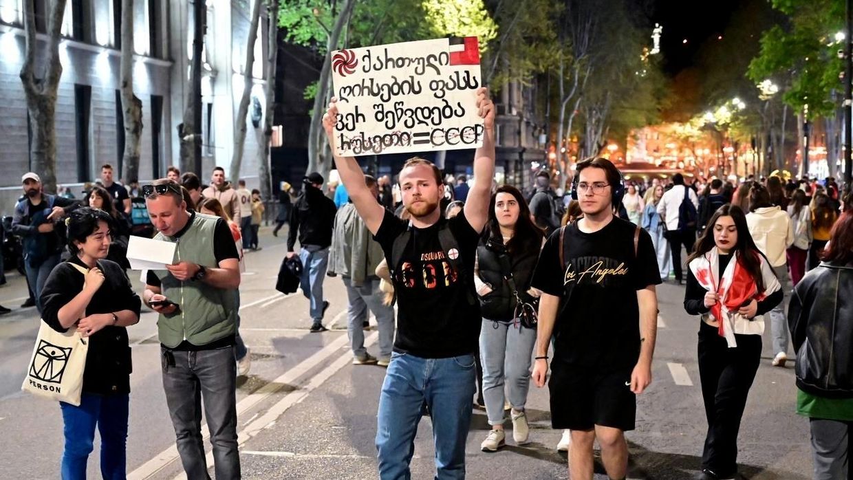 Протесты в Тбилиси против законопроекта об иноагентах