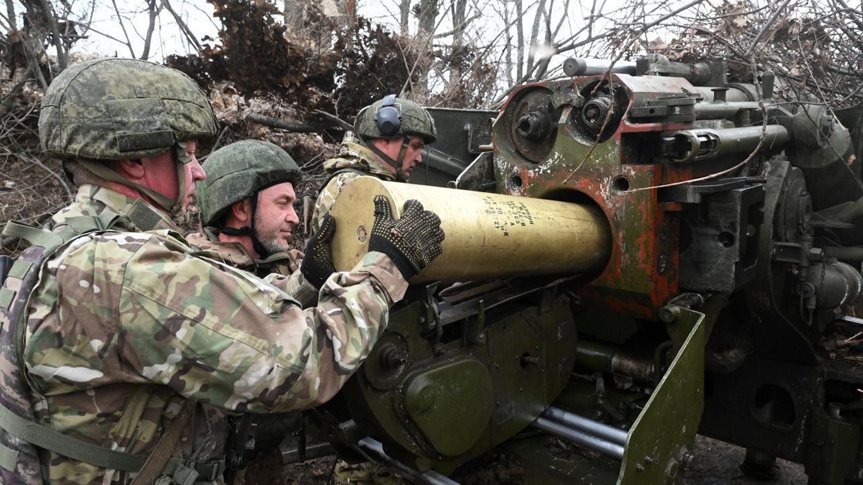 Боевая работа гаубицы Гиацинт Южной группировки войск