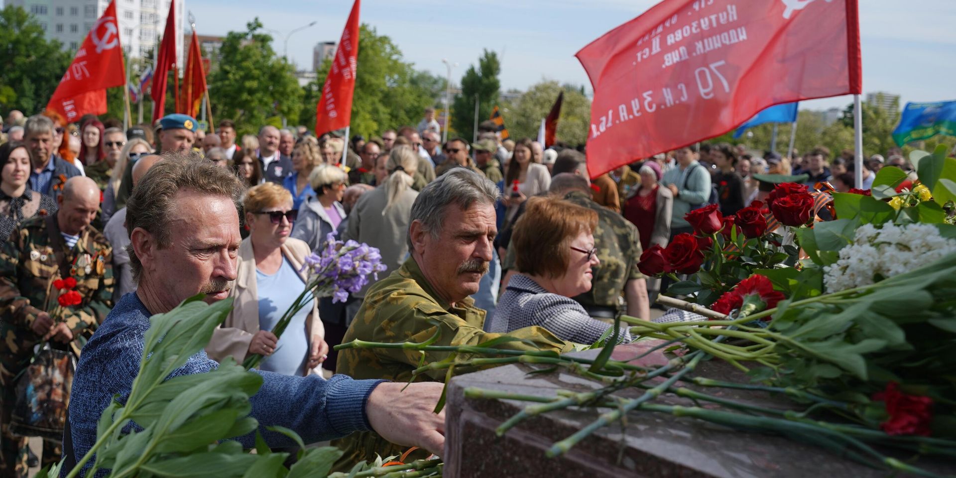 Празднование 79-й годовщины Победы в Великой Отечественной войне на площади у мемориала Освободителям Донбасса в Мариуполе - ИноСМИ, 1920, 02.05.2025