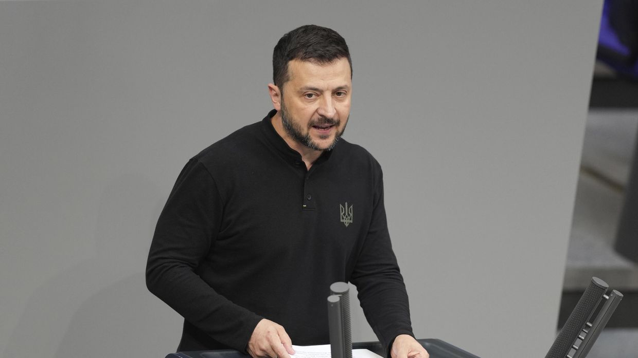 Владимир Зеленский выступает с речью в немецком парламенте, 11 июня 2024 года.