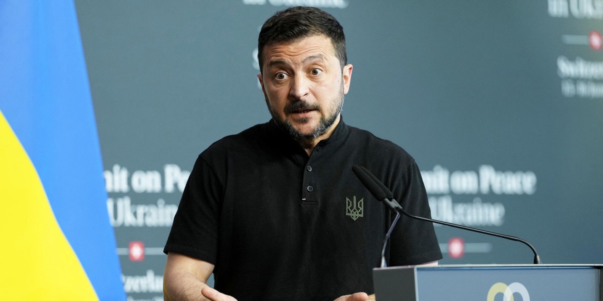 Владимир Зеленский выступает на заключительной пресс-конференции саммита по вопросам мира на Украине в Швейцарии - ИноСМИ, 1920, 18.06.2024