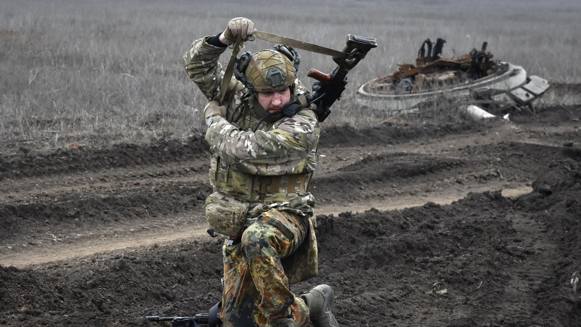 Украинский солдат у села Работино, Запорожская область. 1 марта 2024 года. - ИноСМИ, 1920, 03.10.2024