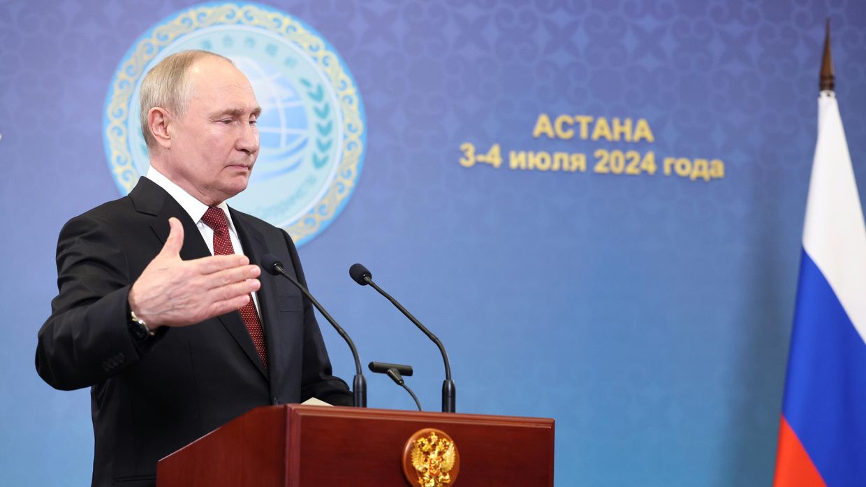 Визит президента Владимира Путина в Казахстан для участия в саммите ШОС. День второй.