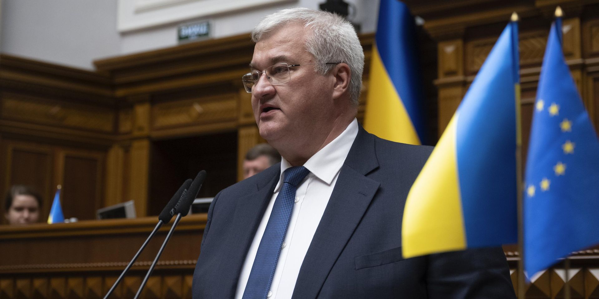 Министр иностранных дел Украины Андрей Сибига выступает в Раде - ИноСМИ, 1920, 09.08.2026