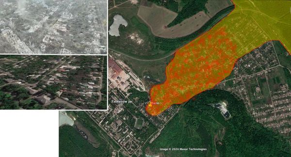 Карта наступления армии России в городе Часов Яр