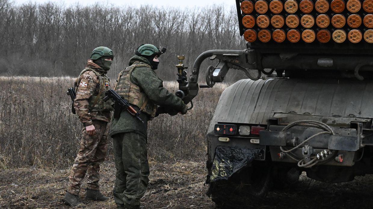 Боевая работа РСЗО Град группировки Запад на Краснолиманском направлении СВО