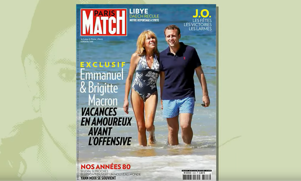 Эммануэль и Брижит Макрон на обложке французского журнала Paris Match